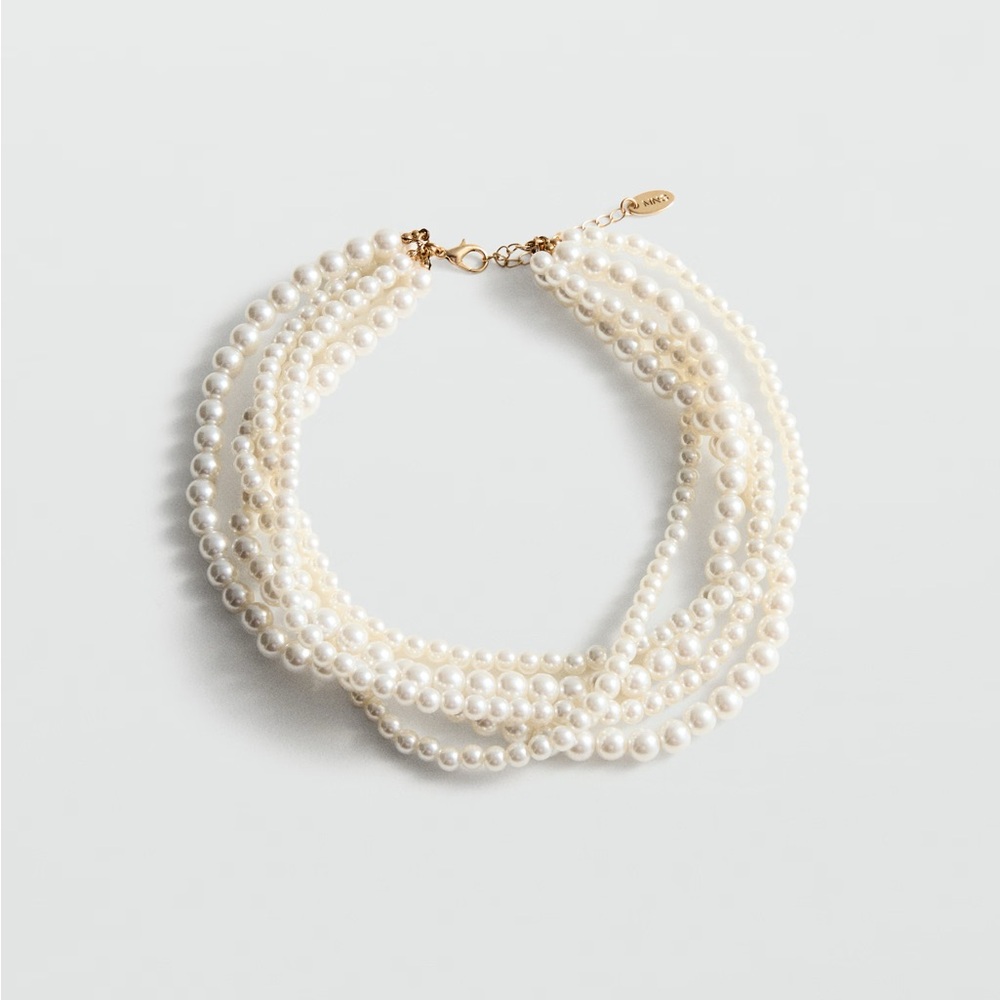 Mango Cream Multi-Strand Necklace